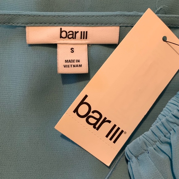 Bar III Ruffle-Sleeve Button-Up Top - Picture 7 of 8